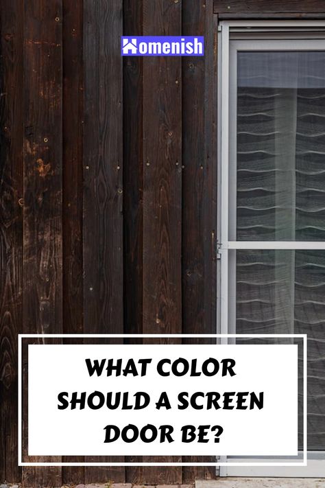 What Color Should a Screen Door Be? Painting A Screen Door, How To Paint A Metal Screen Door, Front Door With Screen Doors, Front Screen Door Ideas, Exterior Screen Doors, Black Screen Door, Painted Screen Doors, Screen Door Ideas, Navy Front Door