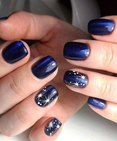 Year Nails, Nails Oval, New Years Nail Art, New Years Nail Designs, New Years Eve Nails, Nails Green, Color Nails, Nails Blue, Makijaż Smokey Eye