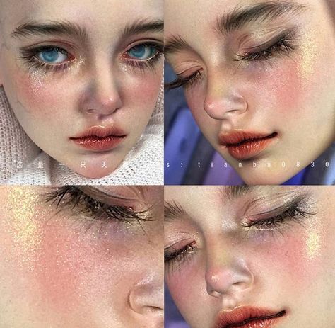 Doll Face Paint, Angels Beauty, Doll Makeup, Doll Painting, Unique Dolls, Doll Tutorial, Doll Repaint, Fantasy Makeup, August 15