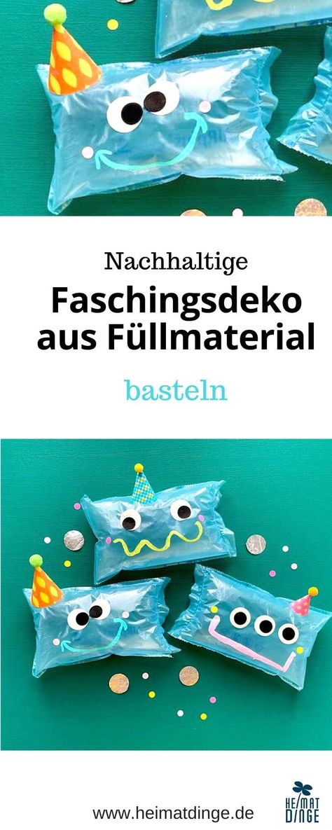 Upcycling: lustige Faschingsdeko mit Kindern basteln - Heimatdinge Carnival Decorations, Diy Upcycling, Childrens Party, Toddler Preschool, Backyard Decor, Diy For Kids, Party Games, Cool Things To Make, Wordpress Theme