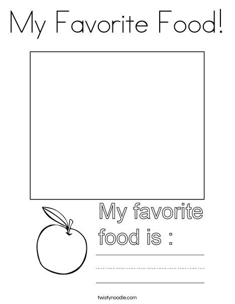 My Favorite Food Coloring Page - Twisty Noodle My Favorite Food Preschool Activities, Theme Food Preschool, Food Tracing Worksheets Preschool, Favorite Food Activity Preschool, Favorite Food Worksheet, Food Theme Preschool, All About Me Coloring Pages, Food Coloring Page, All About Me Preschool Theme