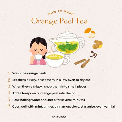 Jun Negoro (@kanpobliss) | Instagram profile Orange Peel Tea, Orange Spice Tea, Alcoholic Recipes, Tcm Traditional Chinese Medicine, Fruits Tea, Help With Digestion, Chrysanthemum Tea, Mandarin Peel, How To Make Orange