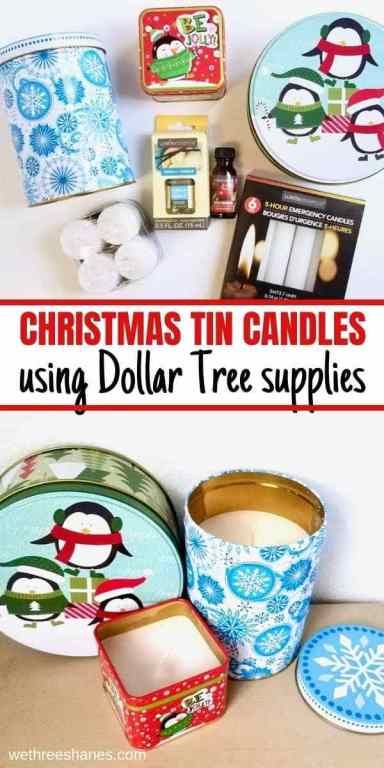 Dollar Tree Candle Crafts Christmas, Dollar Store Candles Diy, Dollar Tree Candles Diy, Dollar Tree Christmas Candles, Dollar Tree Candle Crafts, Dollar Tree Diy Candle, Homemade Christmas Candles, Homemade Christmas Treats, Dollar Tree Candles