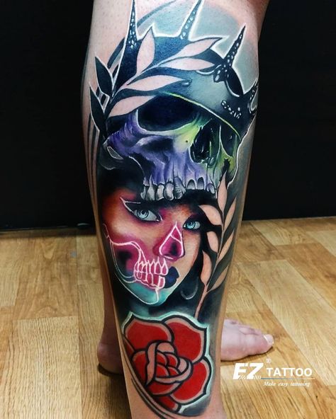 Tattoo artist Vinni Mattos Chicanas Tattoo, Colored Tattoo Design, Full Tattoo, Girl Face Tattoo, Incredible Tattoos, Tatuaje A Color, Tattoo Kits, Cover Up Tattoos, Forearm Tattoo Men