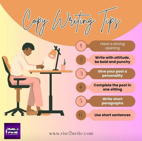 Words that convert! 📝✨ Check out our top copywriting tips to craft persuasive messages that capture attention and drive action. Whether you’re writing for a website, social media, or ads, these tips will help you level up your copy! 💡 What’s your go-to copywriting technique? Share below! 👇🏾 www.rise2write.com #CopywritingTips #ContentThatConverts #WritingWisdom #selfpublishing #publishing #writing #rise2write Copywriting Tips, Self Publishing, Level Up, Drive, Social Media, Writing, Media