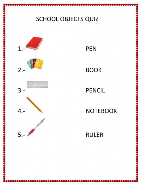 Stationary Worksheet, Place Worksheet, Teaching Prepositions, School Objects, Activity For Kindergarten, Addition And Subtraction Worksheets, Kindergarten Skills, English Worksheets For Kids, Short Article