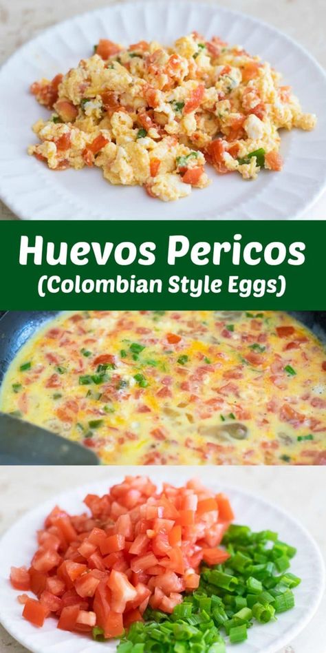 Breakfast Eggs Recipes, Scrambled Eggs With Tomatoes, Columbian Recipes, Eggs With Tomatoes, Colombian Cuisine, Egg Benedict, Eggs Recipes, Scrambled Eggs Recipe, Eggs Breakfast