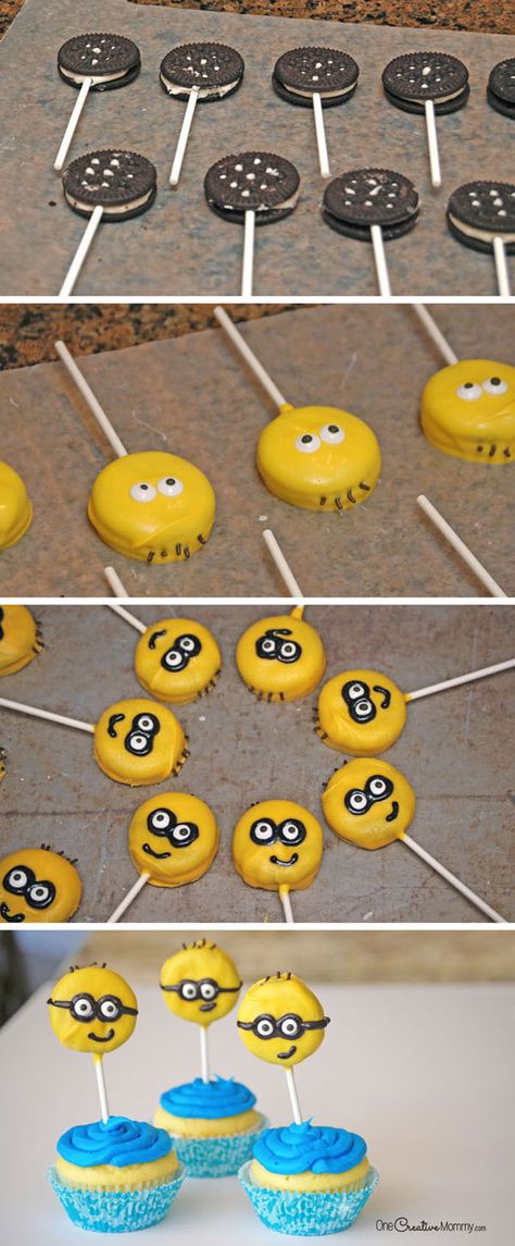 Minion Cupcakes Easy, Minion Cupcakes Diy, Minion Party Food Ideas, Minion Fruit Tray, Minion Birthday Party Food, Minion Food Ideas, Minons Birthday Party Ideas, Minion 2nd Birthday Party, Minion Party Food