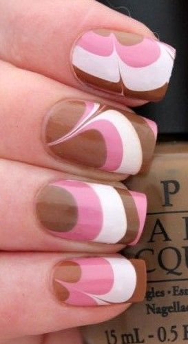 Neapolitan Nails, Neopolitan Nails, Neapolitan Aesthetic, Cream Core, Felt Food Diy, Girly Graphics, Neapolitan Ice Cream, Vanilla Chocolate, Kawaii Nails