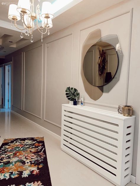 Diy Radiator Cover, Home Radiators, Heater Cover, Furniture Details Design, Living Room Sofa Design, Floating Shelves Diy, Home Entrance Decor, Elegant Living Room, Entrance Decor