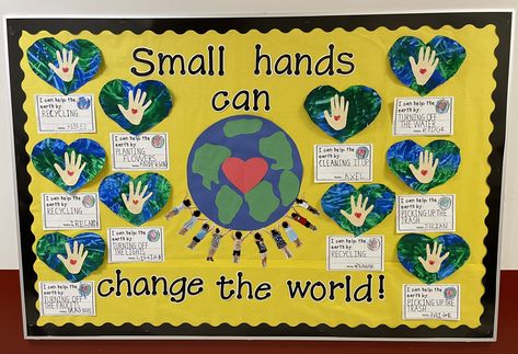 Save Earth Bulletin Board Ideas, Earth Day Quotes For Kids, World Changers Bulletin Boards, Earth Day Bulletin Board Ideas Preschool, Eco School Ideas, Earth Bulletin Board Ideas, Social Emotional Bulletin Board Ideas, Earth Day Bulletin Board Ideas, Earth Day Preschool Activities