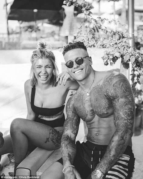 Loved-up: The reality star also shared some romantic black and white photographs of hersel... Olivia Bowen, Romantic Black And White, Alex Bowen, Olivia Buckland, Style Goals, Black And White Photographs, Instagram Followers, Body Art, Rolls