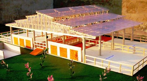 MODERN CATTLE SHEDS, PUNJAB Cow Shed Design, Cattle Housing, Goat Shelter, Architecture Community, Cow Shed, Farm Shed, Water Trough, Brick Paving, Livestock Farming