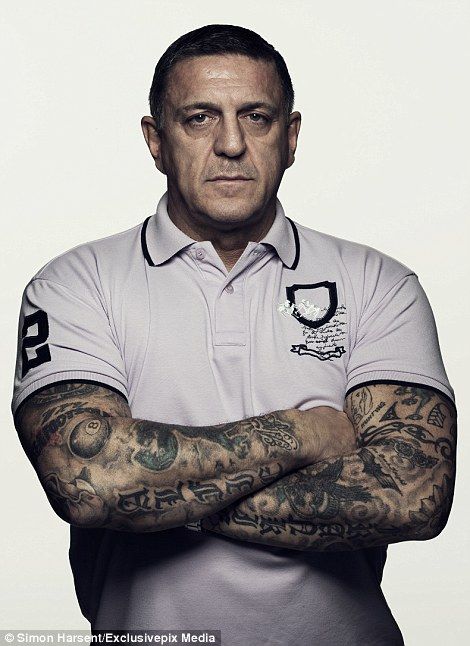 Carlton Leach, formerly a member of West Ham's ICF, is one of a number of former hooligans who agreed to be photographed by Simon Hasent West Ham Tattoo, West Ham Hooligans, British Gangsters, Football Firms, Football Hooliganism, Football Hooligan, Essex Boys, Carlo Gambino, The Krays