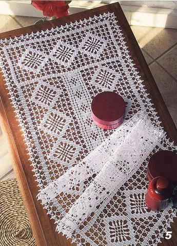 cool Free Crochet Table Runner Patterns                                                                                                                                                      More Crochet Table Topper, Háčkovaná Čipka, Crochet Table Runner Pattern, Fillet Crochet, Crochet Table, Crochet Business, Crochet Buttons, Crochet Table Runner, Table Runner Pattern