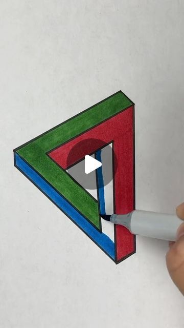 3d Art Museum, Impossible Triangle, 3d Art Gallery, 3d Triangle, Instagram Drawing, Z Arts, 3d Artwork, Drawing Videos, 3d Artist