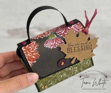 Rustic Harvest [Treat Box Series #7] | Stampin Up Fun Fold Cards Stampin Up Rustic Harvest, Side Step Card, Santa Express, Template Video, Free Stamps, Holiday Party Favors, Holiday Gift Box, Step Cards, Thanksgiving Table Settings