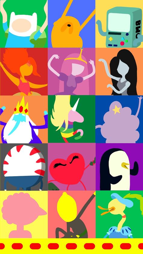 Adventure Time Main Characters, Adventure Time Color Palette, Adventure Time Painting Ideas, Adventure Time Painting, Vector Art Wallpaper, Minimalist Vector Art, Cartoon Minimalist, Adventure Time Birthday Party, Adventure Time Birthday