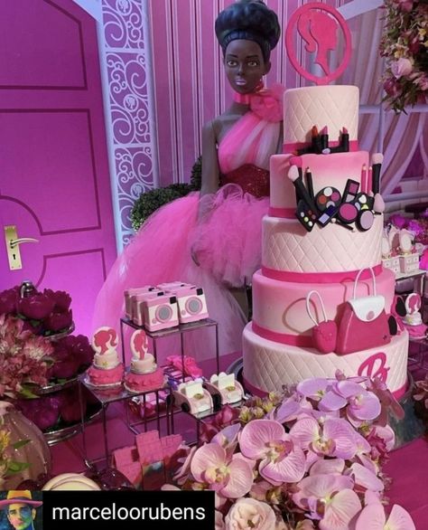 Barbie Tea Party, Par Tea, Barbie Party Decorations, Doll Party, Barbie Party, Black Barbie, Black Doll, Baby Fever, Kids Party