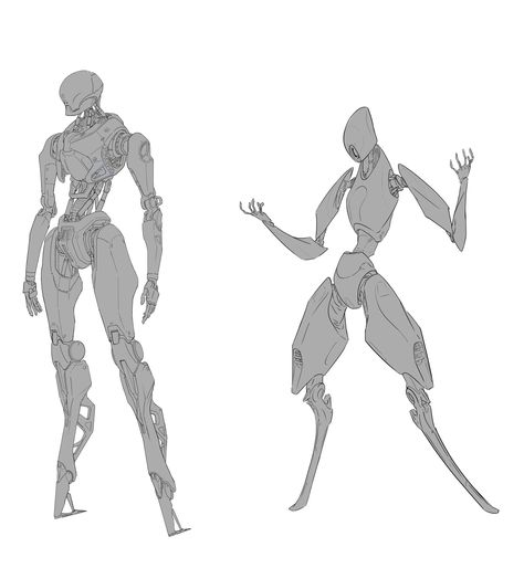 [̲̅D̲̅I̲̅є̲̅ ̲̅I̲̅ร̲̅ ̲̅т̲̅я̲̅υ̲̅є̲̅] Robot Design Sketch, Cyborgs Art, Humanoid Robot, Alien Character, Cool Robots, Arte Robot, Arte Cyberpunk, Poses References, Robot Design