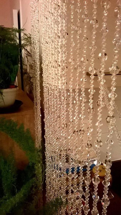 Crystal Curtain Mirage Door Curtain Window Curtain Beaded | Etsy Sdsu Dorm, Door Curtains Diy, Beaded Curtains Doorway, Glitter Curtains, Beaded Door, Nyc Rooms, French Doors Bedroom, Curtain Partition, Beaded Door Curtains