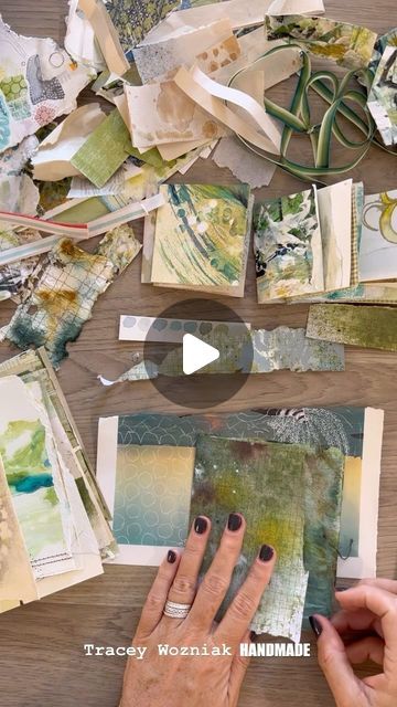 Studio 16THREE | Tracey Wozniak on Instagram: "Every summer, for the past two years, I have looked forward to a very special creative event called the #flowersmagicartfest with @franciscanunes_heartmakes 🤍 It’s everything #artjournaling and flowers.  Don’t worry - you didn’t miss it - It goes live in JULY… howEVER, this year I wanted to compile a whole new #handmadebook made from some of my favorite hand painted papers before they’re all packed up (for our move) or sold (YES! paper packs coming soon - I simply have too many to use in my lifetime).  I’m calling it my BIG FAT FLORAL book 😄 and at this rate it’s looking like it’s going to be ginormous (as in - a TON of signatures)   Today’s post is  STEP 1 : SORT and SIZE UP papers  (but this is ONLY the blue/greens 😳😂)  I’m hoping to fil Tracey Wozniak, Journal Tutorials, Eco Print, Paper Packs, Creative Event, Handmade Book, Painted Paper, Crafty Things, Art Journals