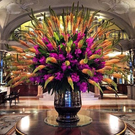 Exotic Flower Arrangements, Hotel Flower Arrangements, Hotel Flowers, Large Floral Arrangements, Altar Flowers, Large Flower Arrangements, Montecarlo Monaco, Church Flower Arrangements, Church Flowers