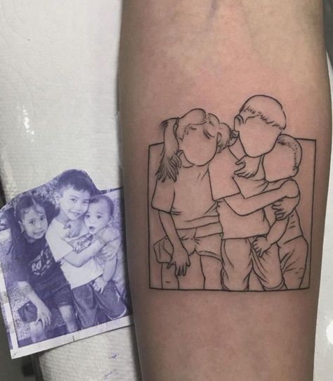 Siblings Tattoo For 3, Matching Tattoos For Siblings, Grandma Tattoos, Sister Tattoo Designs, Brother Sister Tattoo, Brother Tattoos, Matching Sister Tattoos, Sibling Tattoos, Tattoo People