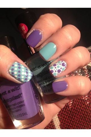 Love this! Polka Dot Nail Designs, Dot Nail Designs, Polka Dot Nail Art, Dot Nail Art, Polka Dot Nails, Her Nails, Dots Nails, Fashion Star, Get Nails