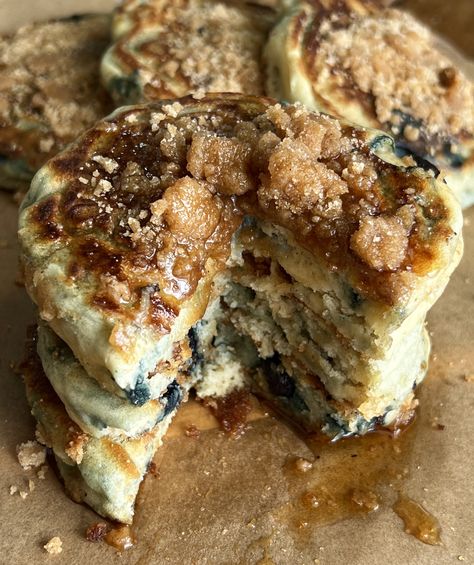 Blueberry Pancakes Recipe, Protein Pancakes Recipes, Dough Starter, Sourdough Pancakes, Sourdough Starter Discard Recipe, Sourdough Discard, Blueberry Muffin, Blueberry Cake, Fluffy Pancakes