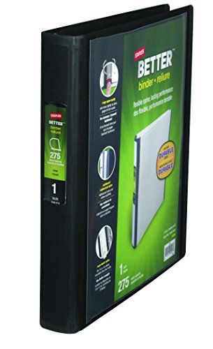 Staples Better 1-Inch Slant D 3-Ring View Binder, Black (... Spine Labels, Mini Binder, 3 Ring Binders, Printed Pages, D Rings, Office Products, D Ring, Black Rings, School Supplies