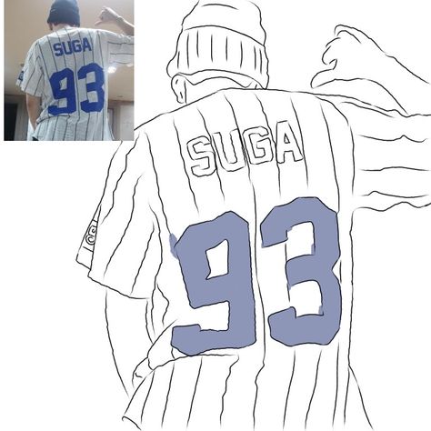 Suga Outline Drawing, Suga Sketch Easy, Suga Drawing Easy, Yoongi Line Art, Suga Line Art, Bts Silhouette, Kpop Line Art Drawing, Person Sketch, Abstract Pencil Drawings