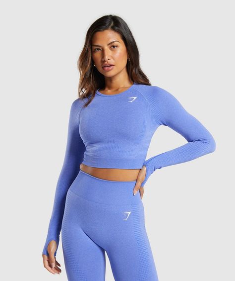 Gymshark Vital Seamless 2.0 Crop Top - Warm Taupe Marl | Gymshark Gym Shark Set, Workout Leggings Outfit, Athletic Dresses, Gymshark Vital Seamless, Seamless Crop Top, Gym Shark, Gym Clothes Women, Gym Clothing, Legging Outfits