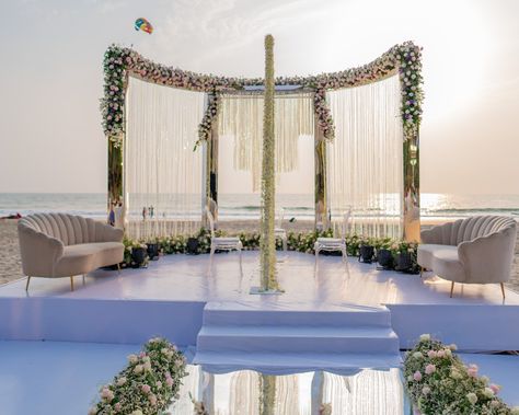 Beach Mandap Decor, Beach Nikkah, Destination Nikkah, Beach Wedding Mandap, Outdoor Nikkah Decor, Blue Nikkah, Mandap Outdoor, Outdoor Nikkah, Beach Mandap