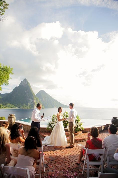 St. Lucia Wedding from Gideon Photography  Read more - http://www.stylemepretty.com/destination-weddings/2013/07/11/st-lucia-wedding-from-gideon-photography/ St Lucia Wedding, St Lucia Weddings, Wedding Resorts, Wedding Resort, Honey Moon, Caribbean Wedding, Destination Wedding Inspiration, Destination Wedding Locations, Wedding Hire