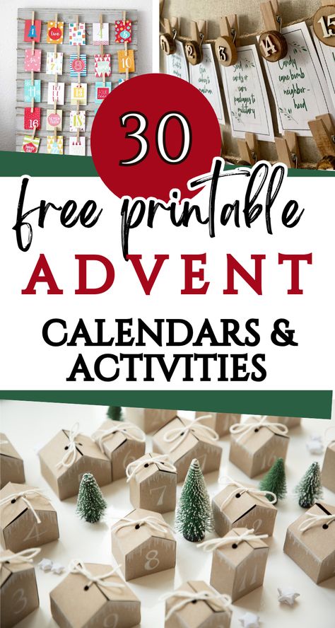 Do you need advent calendar ideas - what to put in them, activities, how to create them? Here are 30 DIY advent calendars for kids - that are free printables! How easy is that? These are super simple homemade advent calendars - with holders, activities, numbers, tags, Bible verses and all the best advent calendar fillers for the most memorable Christmas ever! A wonderful family tradition and family-friendly Christmas activity! Wall Advent Calendar Diy, Homade Advent Calender, Advent Calendar Wrapping Ideas, Advent Calendar Fillers For Kids Free Printable, Family Advent Calendar Ideas Diy, Toddler Advent Calendar Activities, Advent Calendar Printable Free For Kids, Diy Christian Advent Calendar, Adult Advent Calendar Ideas Diy