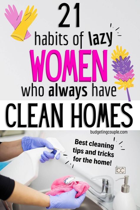 Looking for life hacks for cleaning your room and house? We have the best house cleaning tips and tricks right here! These quick decluttering tips are so easy to do. Give our ways to keep your home tidy a try! Lazy Cleaning, Clean Homes, Easy Cleaning Hacks, Konmari Method, Spring Cleaning Hacks, Diy Cleaning Hacks, Astuces Diy, Deep Cleaning Tips, Cleaning Motivation