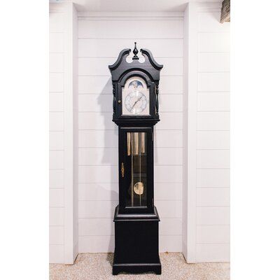 Hermle Alexandria 80" Grandfather Clock Grandmother Clock, Make A Clock, Freestanding Mirrors, Hanging Clock, Chain Drive, American Furniture, Grandfather Clock, Antique Wall Clock, Grey Oak