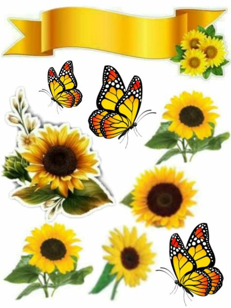 Barbie Tattoo, Flower Cake Toppers, Nail Art Photos, Sunflower Clipart, Happy Birthday Printable, Butterfly Artwork, Canvas Letters, Happy Birthday Template, Birthday Cake Topper Printable