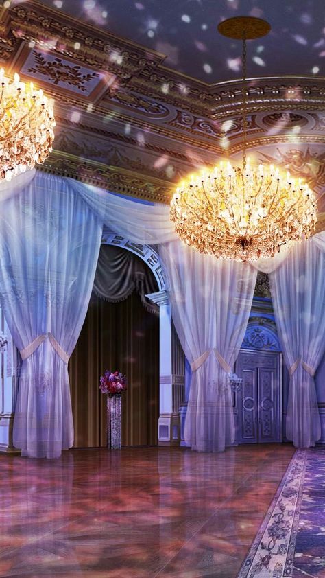 Salão do palacio Anime Ballroom Background, Ball Room Background, Gala Background, Ballroom Wallpaper, Gala Wallpaper, Fantasy Ballroom, Ballroom Background, Art In Architecture, Gala Night