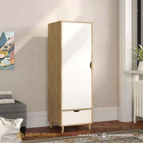 Single Door Wardrobe, Bufet Tv, Small Storage Cabinet, Living Room Decor Furniture, Art Studio Room, Studio Room, Small Storage, Single Doors, Furniture Ideas