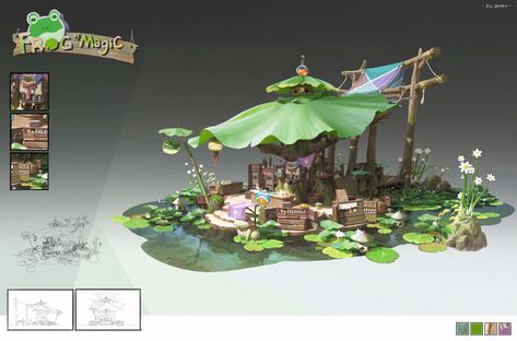 ArtStation - frog of Magic - demo, lok du Environment Painting, Props Concept, Environment Props, Art Concepts, Building Concept, Environment Art, Fantasy City, 3d Modelling, Fantasy Art Landscapes