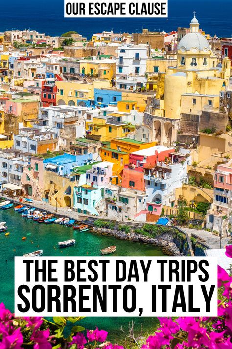 Planning to base yourself in Sorrento? This beautiful Italian city is the perfect base for plenty of day trips around Campania. Here are the best day trips from Sorrento!  things to do in sorrento italy | amalfi coast vacation | trip to amalfi coast | day trip amalfi coast | day trip to capri | visiting pompeii | visiting herculaneum | trip to naples | where to go near the amalfi coast | planning a trip to amalfi coast | beaches in italy | italy islands | islands in italy | italy beach vacation Day Trips From Sorrento Italy, Italy Islands, Italy Adventure, Amalfi Coast Beaches, Amalfi Coast Itinerary, Spain Holiday, Italy Beach, Weddings Abroad, Italy Trip Planning