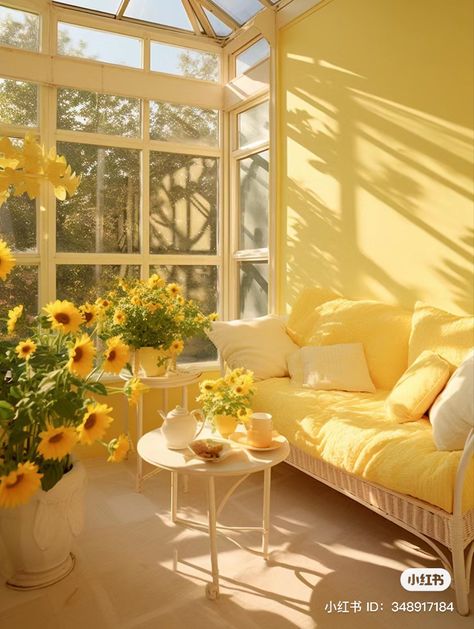 Yellow Bedroom Decor, Colorful Room Decor, Victorian Parlor, Cottagecore Home, Latest Living Room Designs, Yellow Room, Yellow House, Yellow Bedroom, Yellow Houses