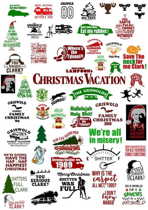 Christmas Vacation Quotes Svg, Griswold Svg, Christmas Vacation Svg, Christmas Vacation Party, Christmas Vacation Quotes, Griswold Family Christmas, Cricut Christmas Ideas, Griswold Christmas, Quotes Christmas