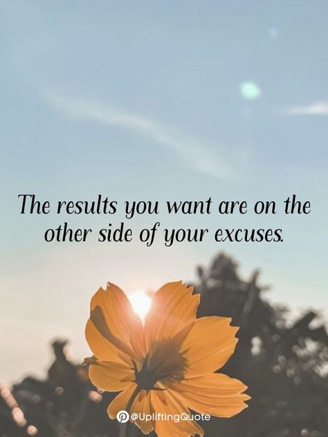 The results you want are on the other side of your excuses. Dont Make Excuses Quotes, People With Excuses Quotes, People Who Make Excuses Quotes, Quotes About Excuses, Making Excuses Quotes, Quit Making Excuses Quotes, Stop Making Excuses Quotes, Excuses For Not Hanging Out, No Excuses Quotes