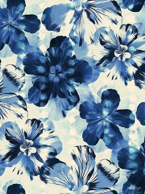 Indigo Prints Pattern, Oversized Flowers, Indigo Flower, Dye Flowers, Photoshop Ideas, Indigo Floral, Flower Pattern Design, Textile Pattern Design, Fabric Textures