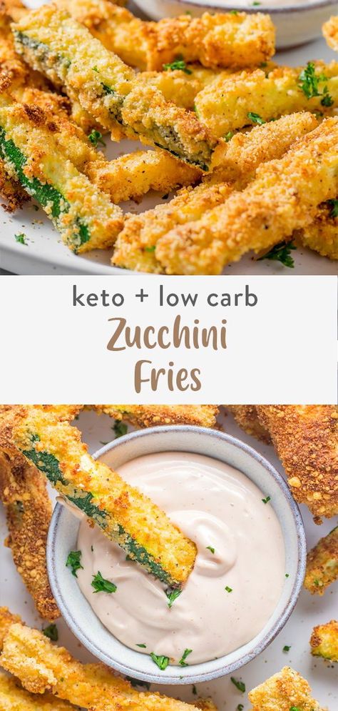 Keto Air Fryer Zucchini Fries, Air Fryer Zucchini With Parmesan, Keto Pork Rinds Recipes, Keto Zuchini Recipes, Zucchini Flour Recipes, Zucchini Fries Oven, Zucchini Recipes Keto, Keto Fried Zucchini, Zucchini Keto Recipes