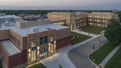 Hinsdale Middle School - Education Snapshots High School Floor Plan, Beautiful Spectacles, High School In America, School Exterior, Hinsdale Illinois, School Floor Plan, Boarding School Aesthetic, School Floor, School Dr