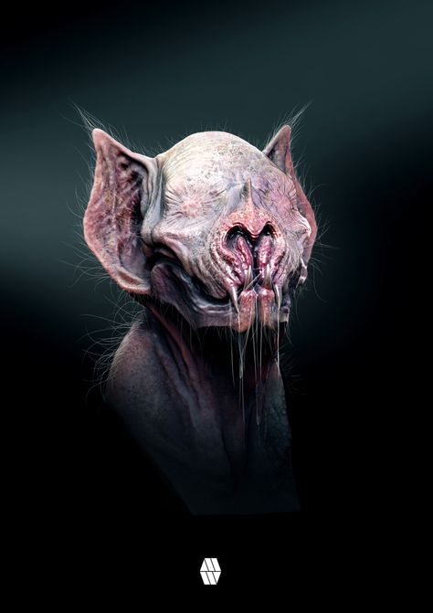 Vampire Monster Concept Art, Vampire Monster Design, Vampire Creature Design, Bat Monster Concept Art, Vampire Beast, Vampire Concept Art, Vampire Creature, Vampire Concept, Bat Creature